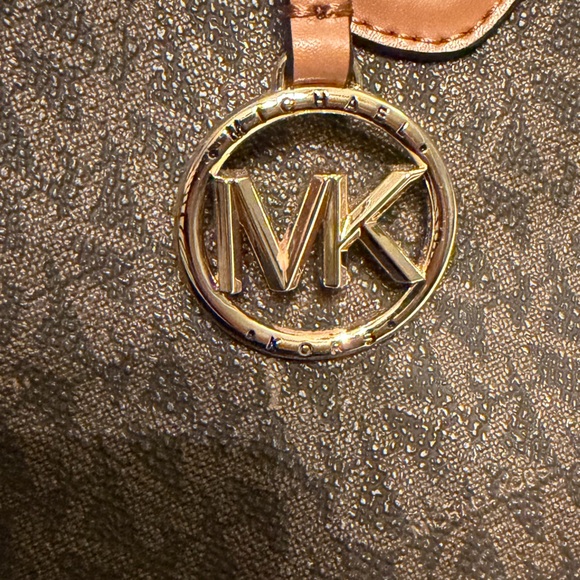 Michael Kors Dark Brown Satchel with Tan Accents - Picture 8 of 14